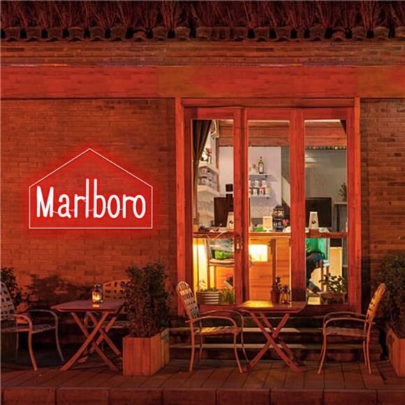 Marlboro Bar LED Neon Sign Wall Decor lights Bedroom Business Man Cave Store NEW - Picture 2 of 7